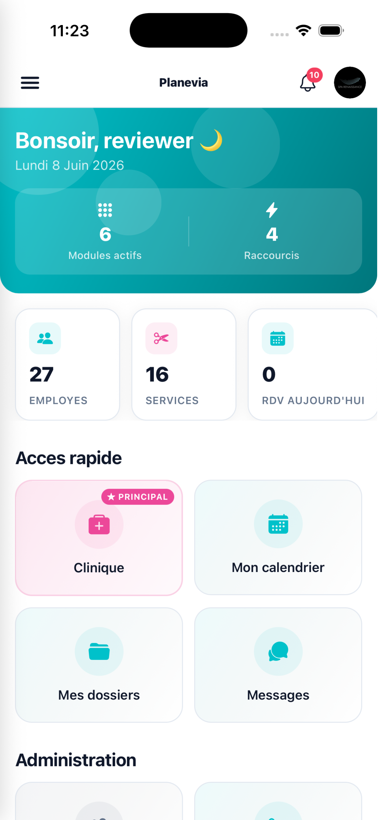 Application Planevia