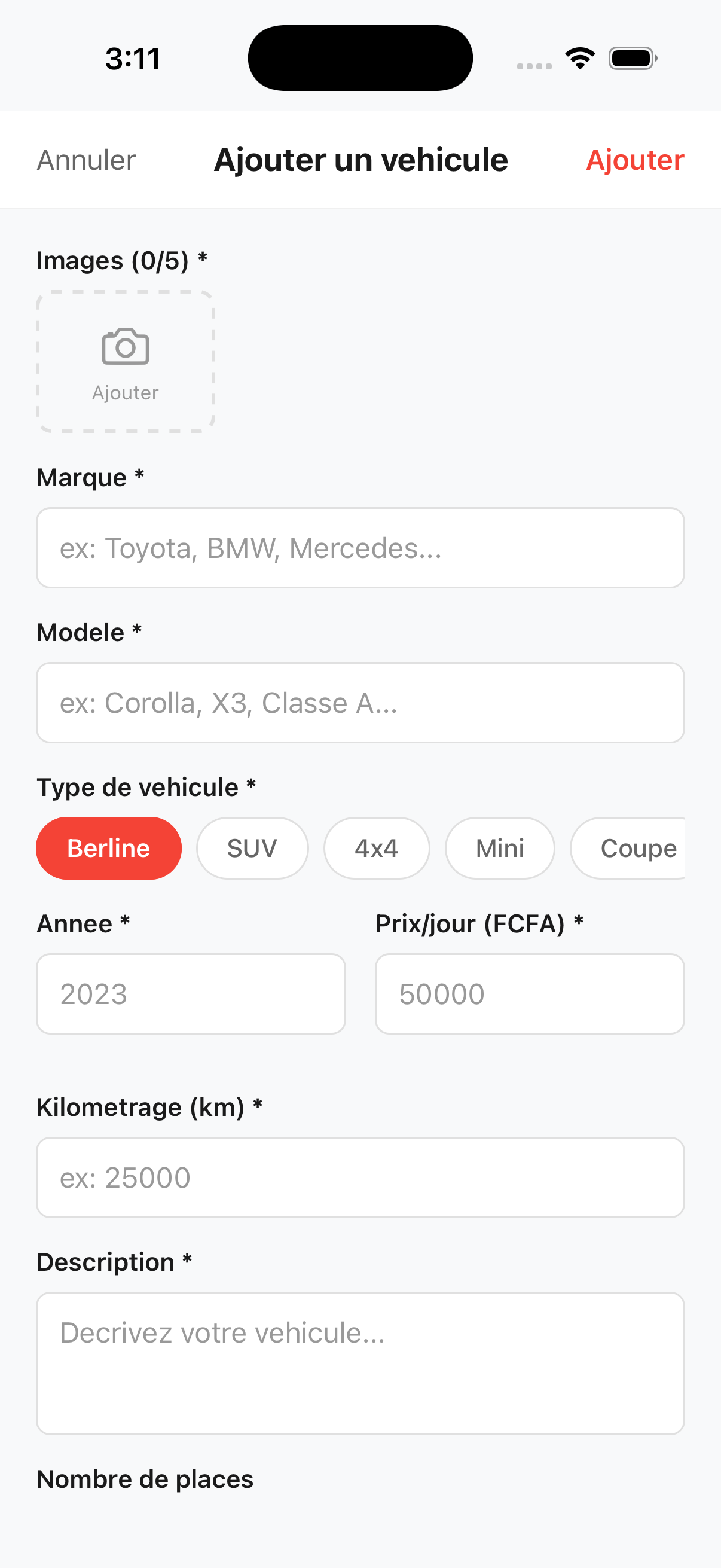 Ajouter un véhicule
