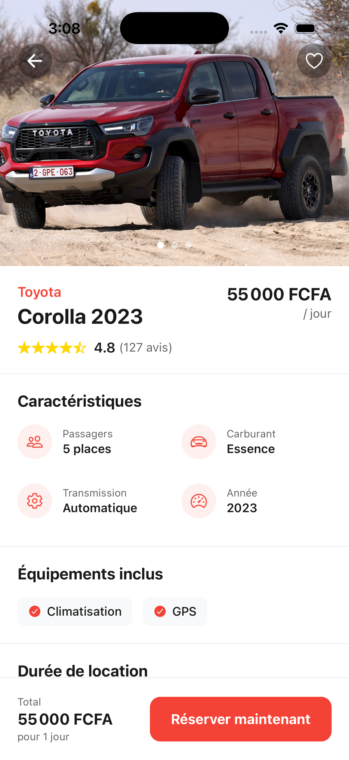 Détail d'un véhicule